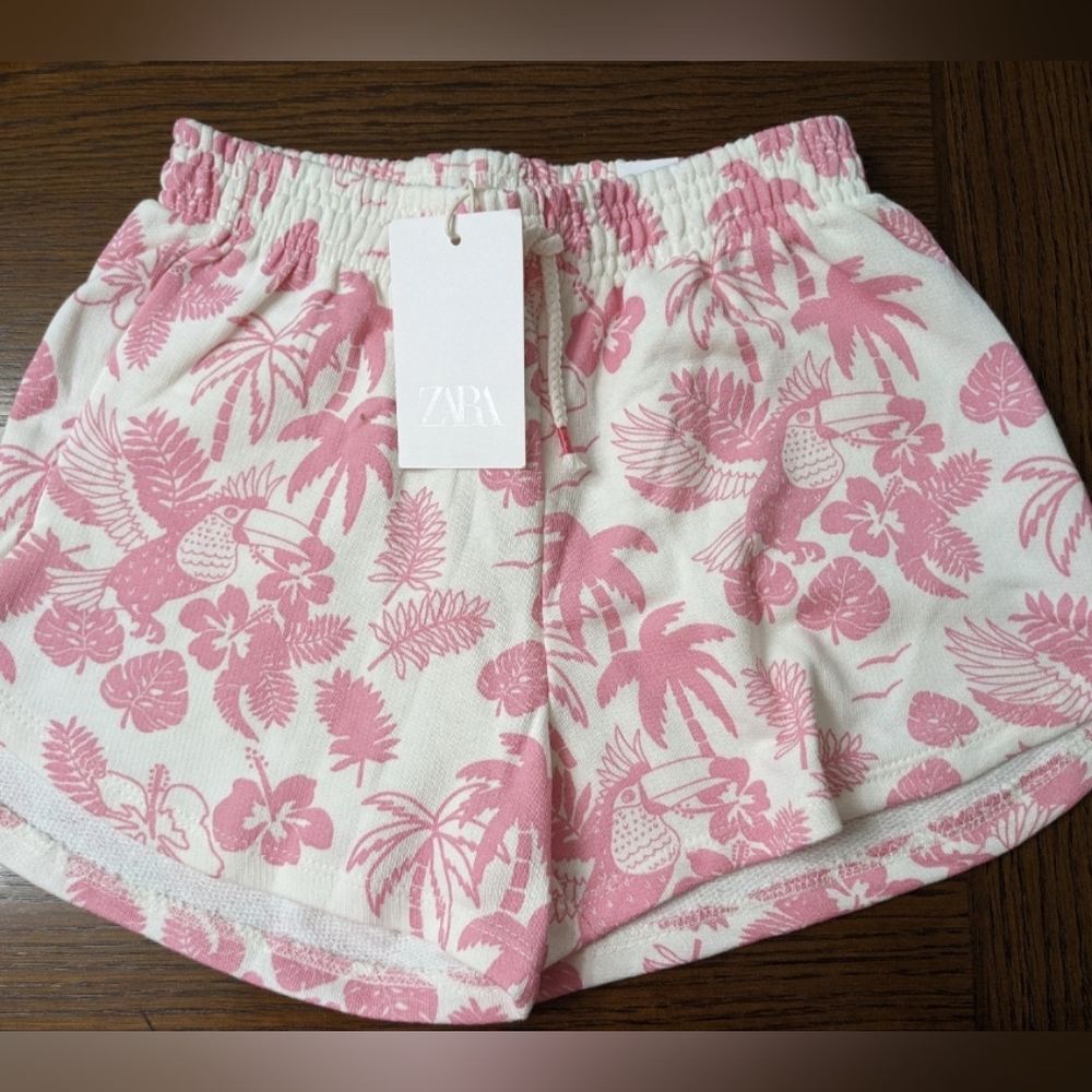 Zara Tropical Print Shorts Size 11-12 Nwt